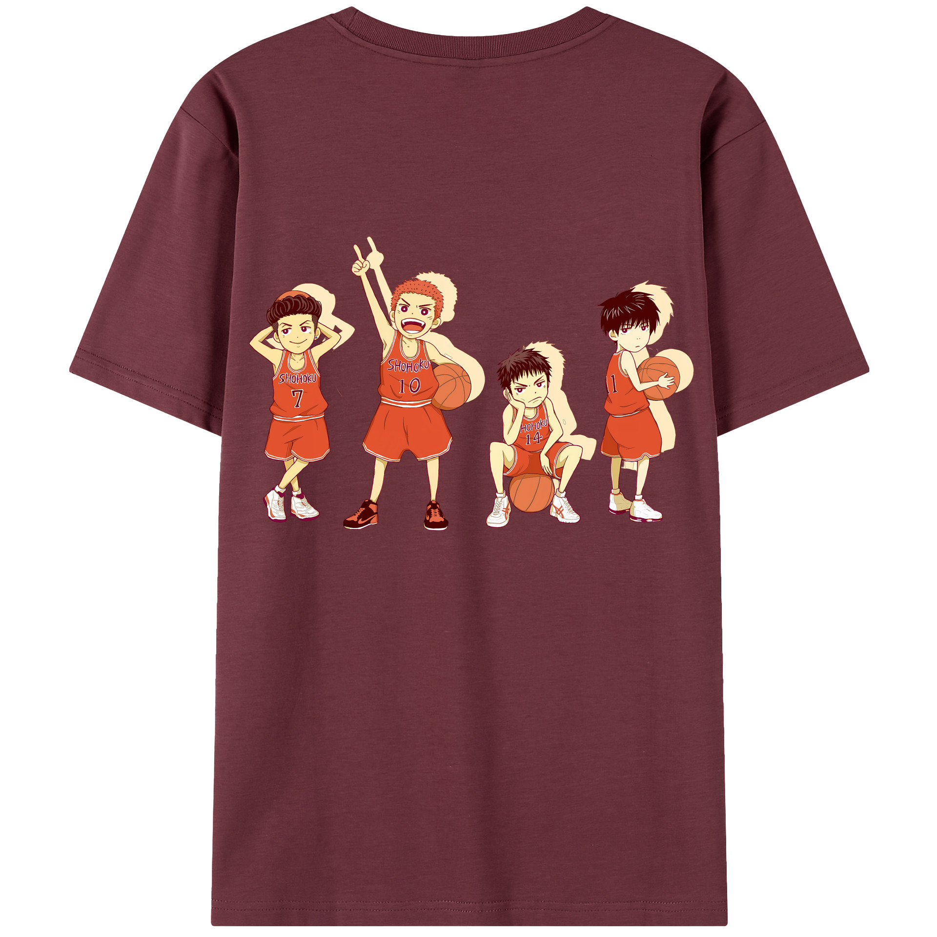 SLAM DUNK／スラムダンク 綿100％半袖Tシャツ（背面プリント）